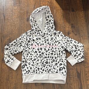 Champion girls Leopard Print Hoodie - White and Black size 4